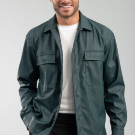 Overshirt Eco Leather 300-2324-JIMY Olive
