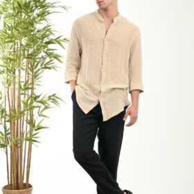 Πουκάμισο Vittorio 800-23-5003 Beige