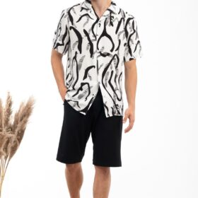 Βερμούδα Vittorio 500-23-PALMA Black