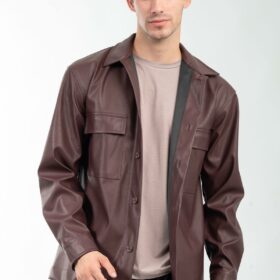 Overshirt Eco Leather 300-2324-JIMY D.Bordeaux