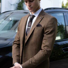 Σετ Σακάκι-Γιλέκο Vittorio 1400-2122-BARCELONA Brown