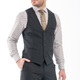 Γιλέκο Vittorio 1100-23-DIVERSO Black