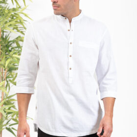 Λινό Πουκάμισο Vittorio 800-24-400 White