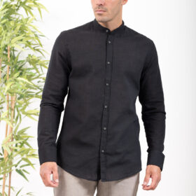 Λινό Πουκάμισο Vittorio 800-24-402 Black