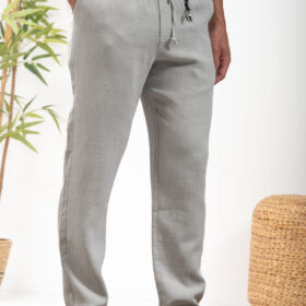 Λινό παντελόνι Vittorio 500-24-Island Grey