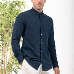 Λινό Πουκάμισο Vittorio 800-24-402 Blue