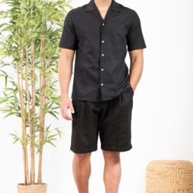 Λινή Βερμούδα Vittorio 500-24-renato Black