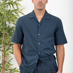 Λινό Πουκάμισο Vittorio 800-24-5000 Blue