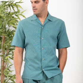 Λινό Πουκάμισο Vittorio 800-24-5000 Dusty Μint