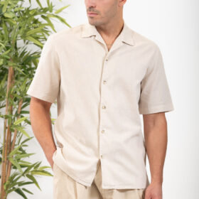 Λινό Πουκάμισο Vittorio 800-24-5000 Beige