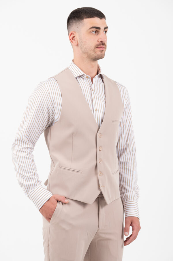 Γιλέκο Vittorio 1100-25-DIVERSO L.BEIGE