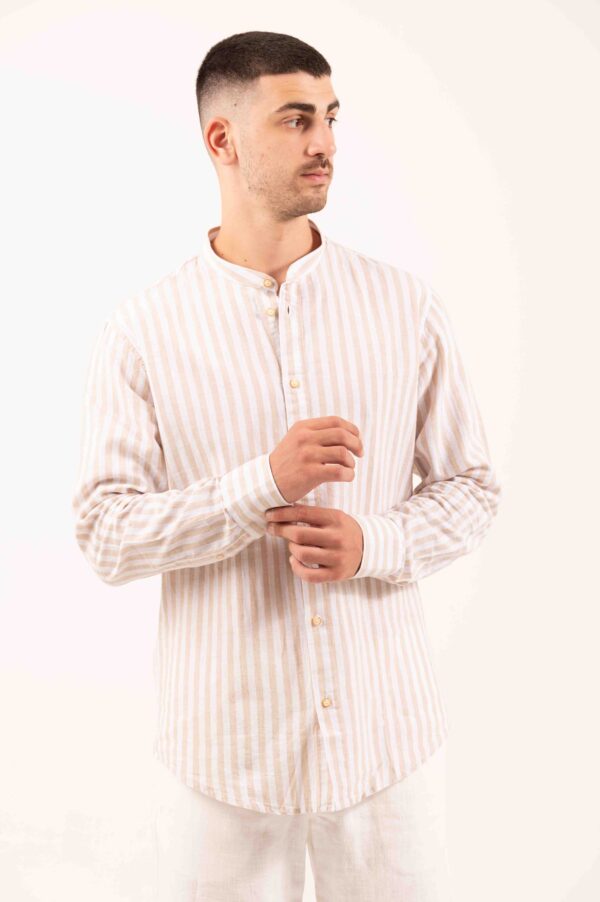 Λινό Πουκάμισο Vittorio 800-25-600 BEIGE