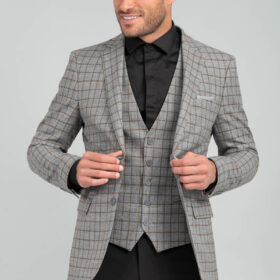 Σετ-Σακάκι Γιλεκο 1400-2122-DIGIO Grey