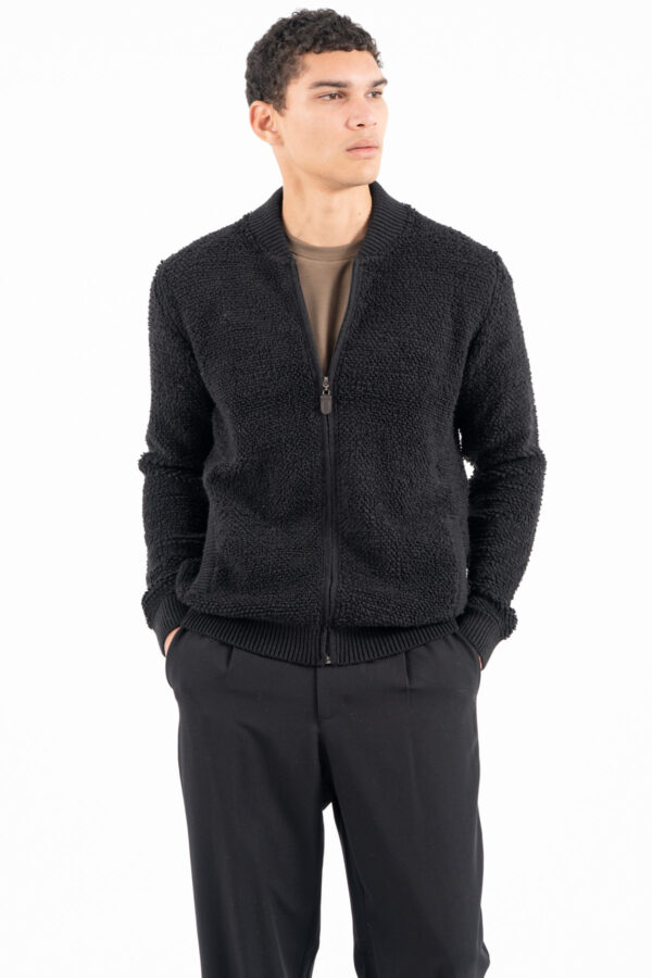 Πλεκτή ζακέτα Vittorio 700-2526-005 BLACK