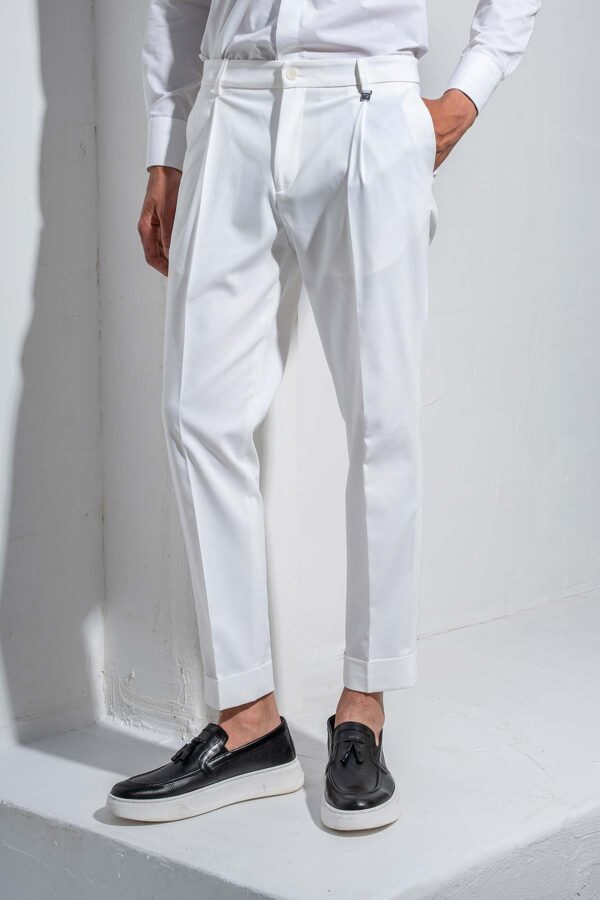 Παντέλονι Vittorio 500-26-MACERINO WHITE
