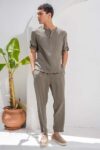 Overshirt Vittorio 200-26-TOSCANI KHAKI - Image 5