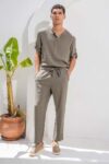 Overshirt Vittorio 200-26-TOSCANI KHAKI - Image 8