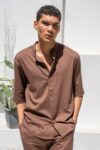 Overshirt Vittorio 300-25-SANTO BROWN - Image 4