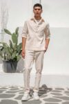 Overshirt Vittorio 300-26-ETTORE BEIGE - Image 6