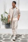 Overshirt Vittorio 300-26-ETTORE BEIGE - Image 3