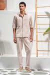Πουκάμισο Vittorio 300-26-MILANO BEIGE - Image 4