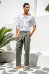 Παντελόνι Vittorio 500-26-BIANCO-OLIVE - Image 7