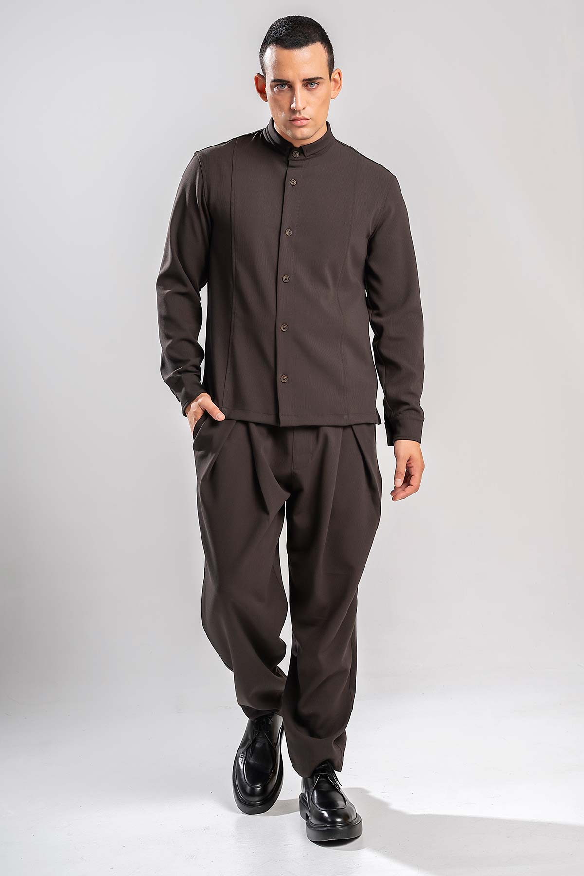 1-Overshirt-Vittorio-300-2627-BELLINI-3.jpg Overshirt Vittorio 300-2627-BELLINI BROWN - Image 1