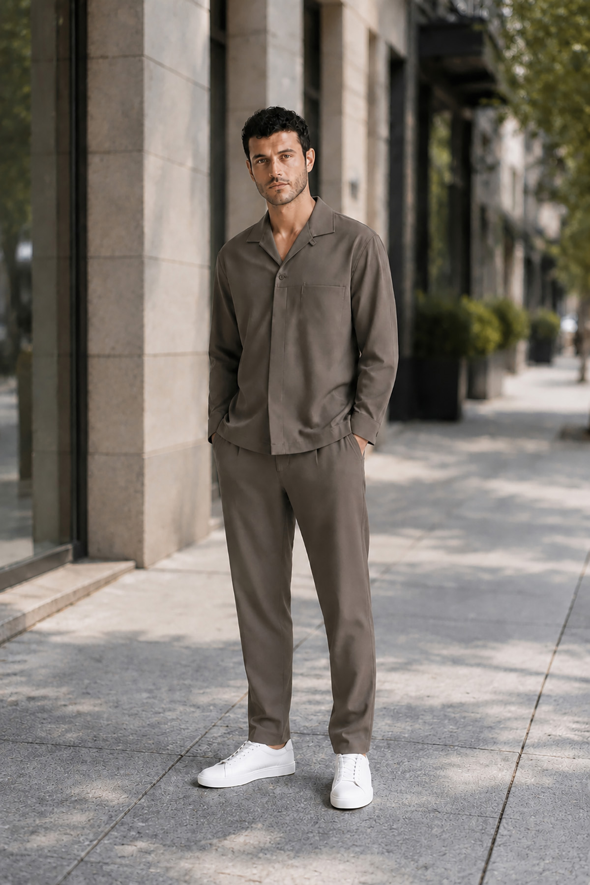 1-Overshirt-Vittorio-300-2627-VENTI.jpg Overshirt Vittorio 300-2627-VENTI CIGAR - Image 1